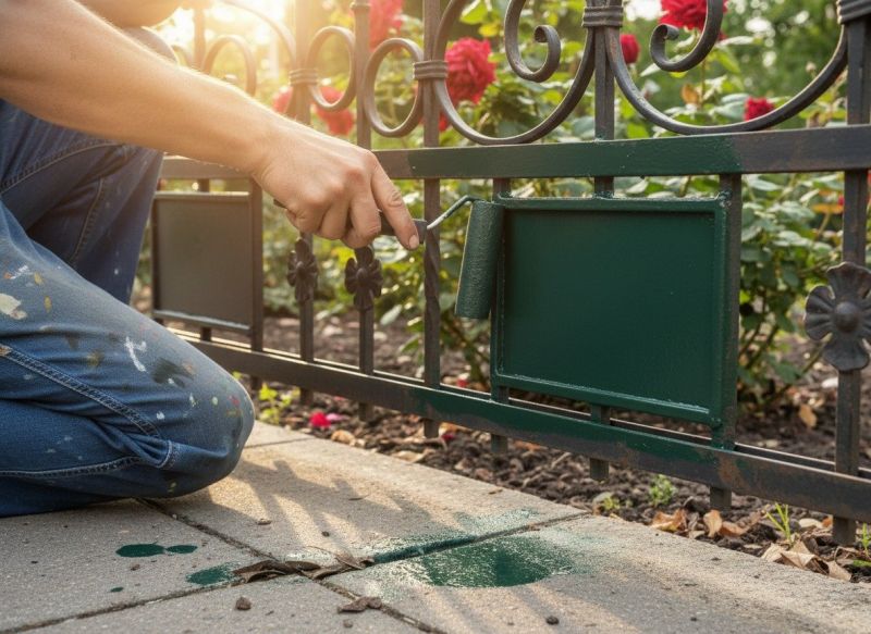 Steel Fence Painting in Waco, TX